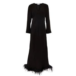 RIXO
Mya feather-trimmed maxi dress